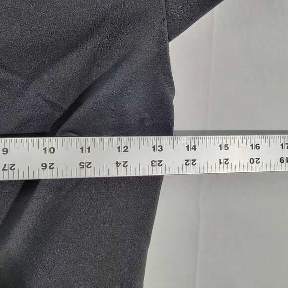 So London Sexy Black Blouse Asymmetrical Ruffle Cap Sleeve Peplum Women's Size 4 - Picture 8 of 8